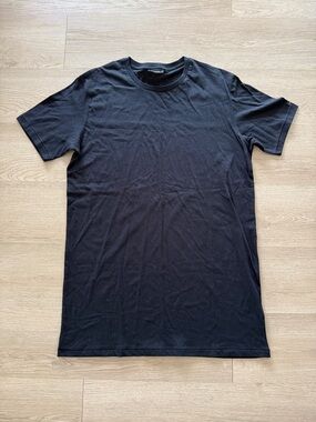 Zanerobe Black Short Sleeve Crew tall tee large